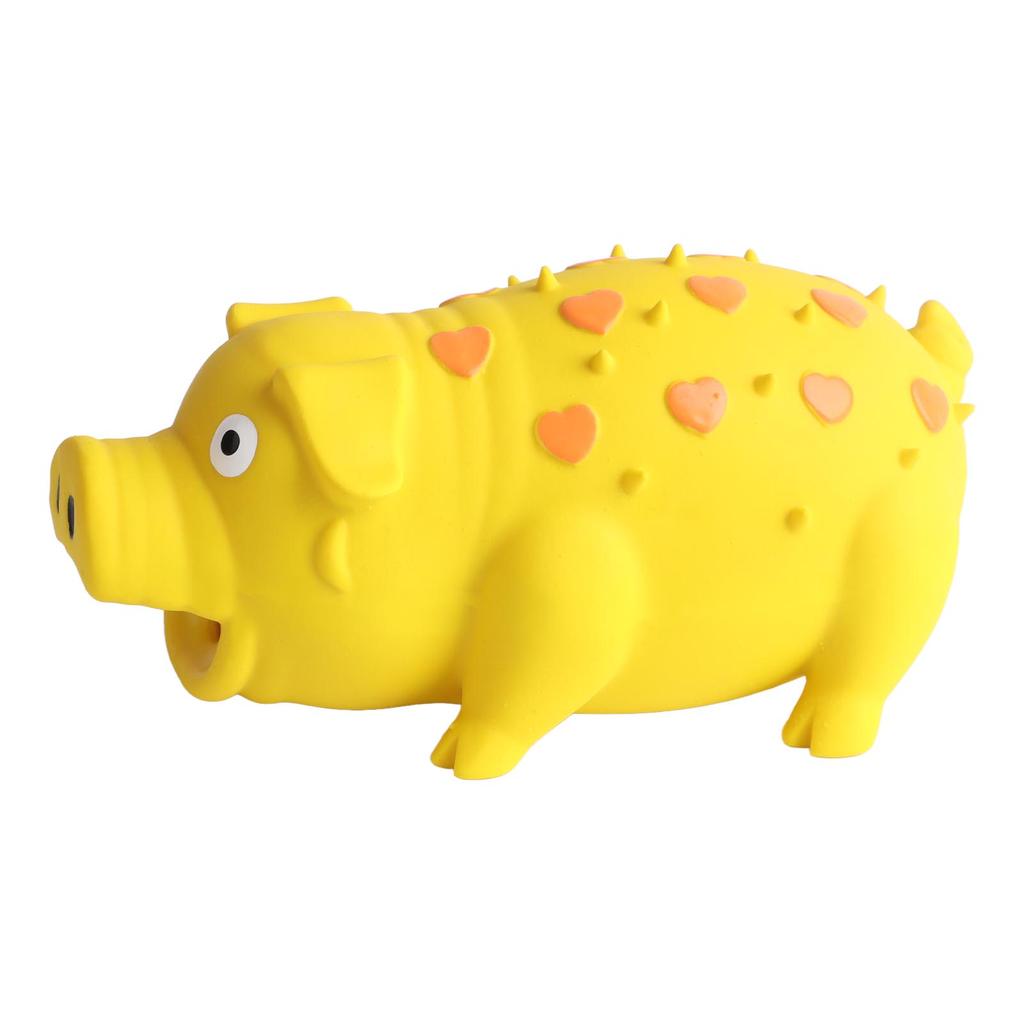 Latex Haustier Kauspielzeug Niedliche Schweinchenform Bissfest Reduziert Angst und Langeweile Interaktiver Hundekauartikel