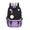 Large Capacity Korean Style Backpack with USB Port Casual Solid Color Multi-compartment Laptop Bag for Students