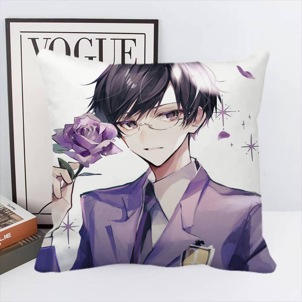 Anime Ouran High School Host Club Individual Pillow Case Square Pillow Bedroom Sofa Leisure Comfort Cushion Home Decoration