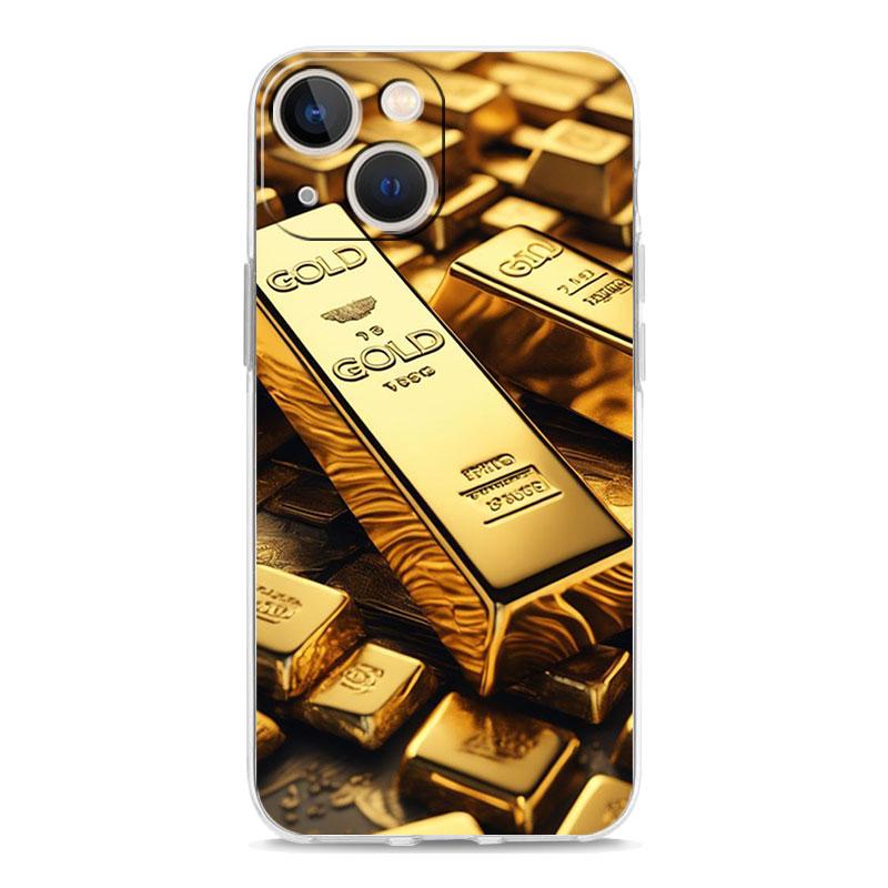 Handyhülle Für iPhone 17 Air Cases iPhone 16 15 12 13 14 Pro Max SE 7 8 Plus iPhone11 Klare Weiche Hülle Gold Geld Muster