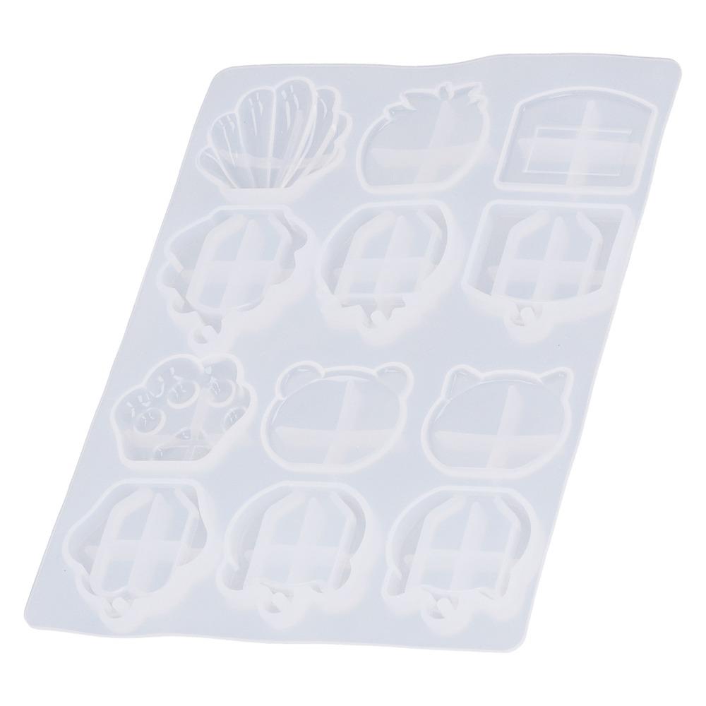 1pcs DIY Craft Supply Resin Key Cover Translucent Design Keychain Making Kit  For DIY Keychains