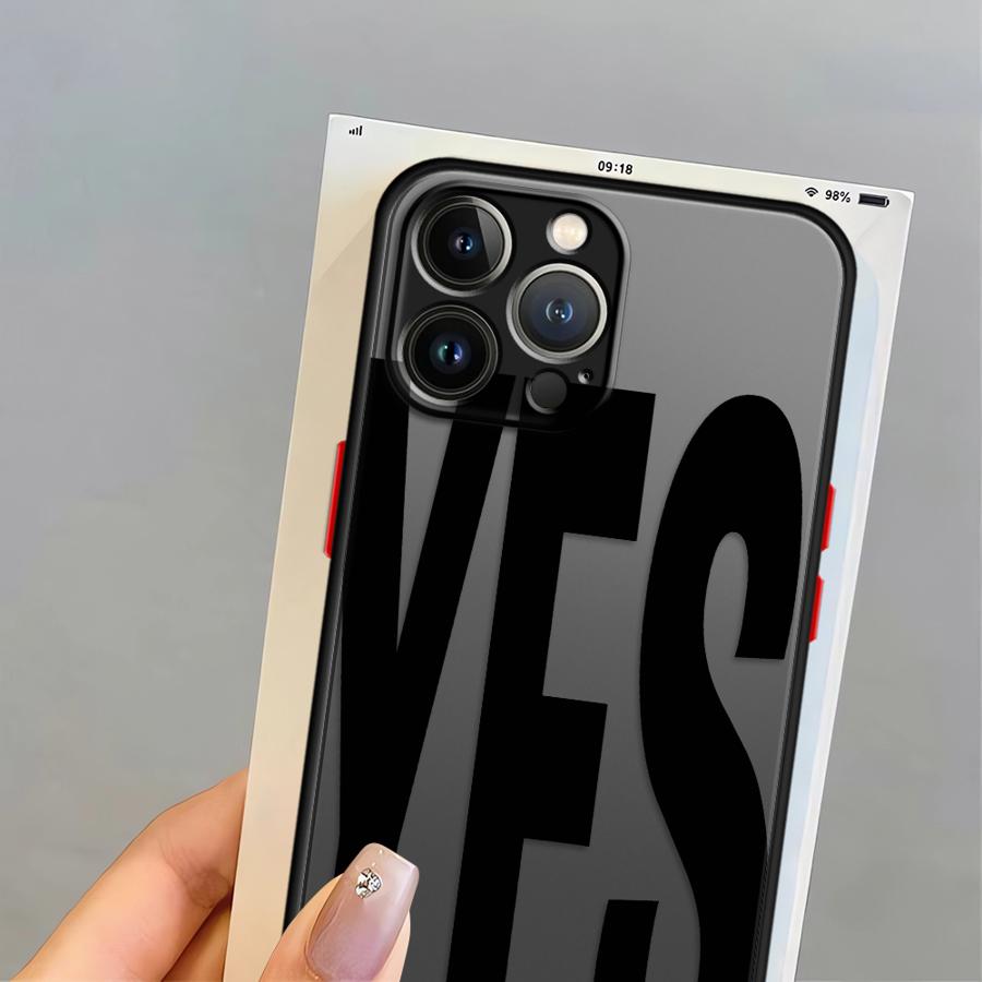 NO And YES Case for iPhone 17 Pro Max XS XR Air 7 8 SE 15 12 11 13 Mini 16 Plus 14 Funda Back Phone Cover