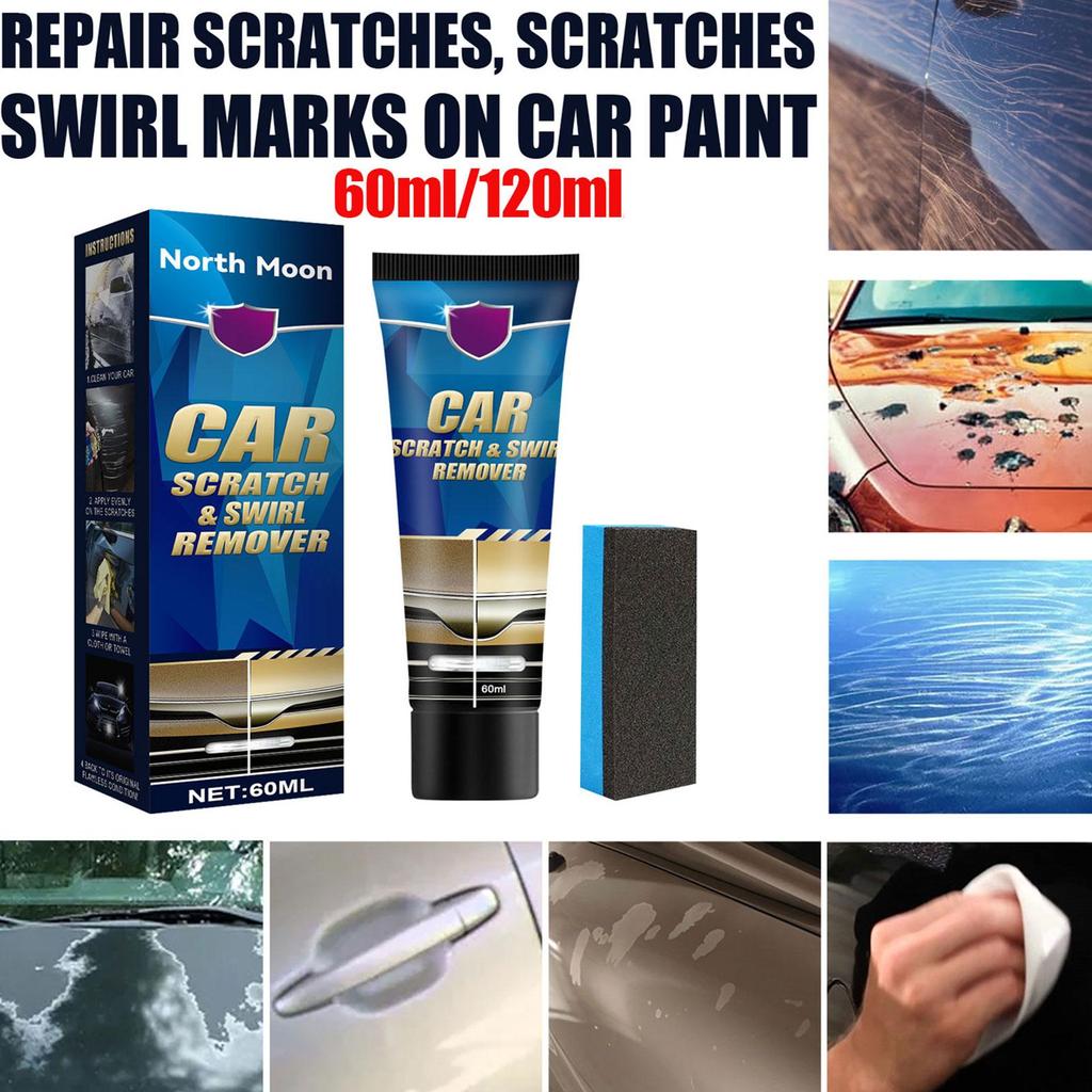 Car Scratch Remover Repair Kit - 120/60ml - Polishing Repair Accessorie Paint Wax Essential Cream Car - Anti-Scratch Tool w X8M5