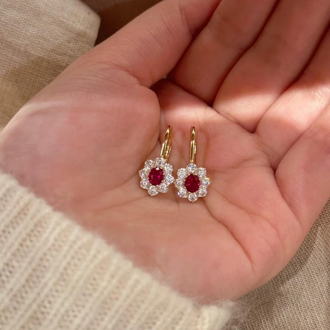 

2026 High-end Weaving Design Blue Spinel Ring Light Luxury Red Corundum Earrings Colorful Treasure Set High Carbon Diamond Ear Buckle