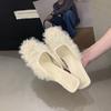 Korean Version of Lace Princess Shoes, Mesh Yarn, Breathable Square Head Low-heeled Shoes, Wearing Bag Head and Half Slippers, Lazy Dragging Fair