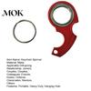 Decompression Fidget Spinner Portable Keychain Heavy Duty Metal Stress Relief Pocket Size Key Ring Kids Adults Index Finger Exercising Spinning