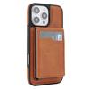 Case for iPhone 16 Pro - Leather/PU, Brown, With Stand