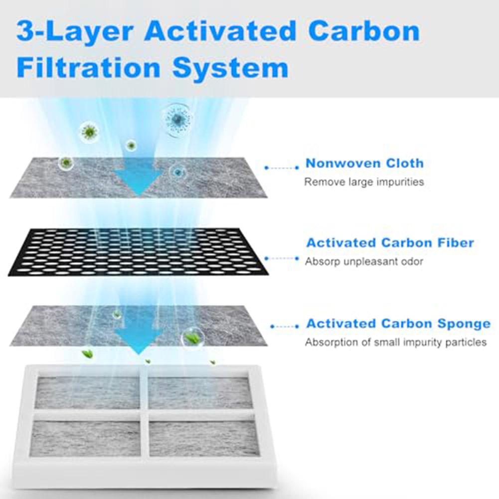 4pcs Set Activated Carbon Air Purifier Filters For LG-LT120F Refrigerator Air Filter Accessories