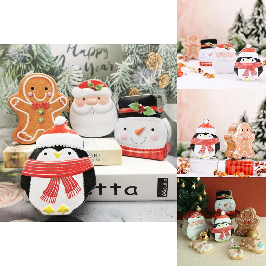 Kreatywna Świąteczna Metalowa Puszka z Kreskówką Na Cukierki, Ciastka, Prezenty Idealna Dla Dzieci