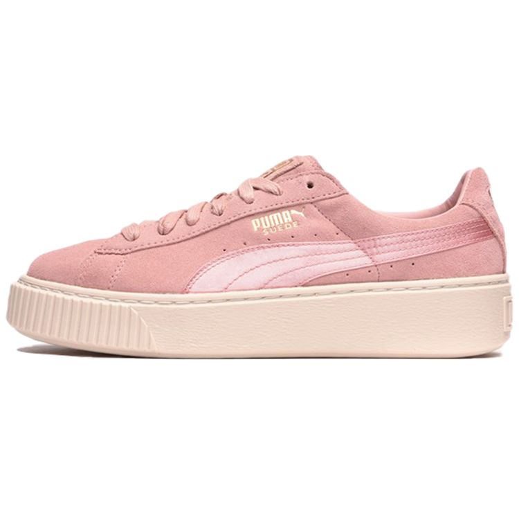

Puma Замшевая платформа атласные удобные повседневные низкие кроссовки женские кроссовки шелковисто-розовые 365828-03 37.5