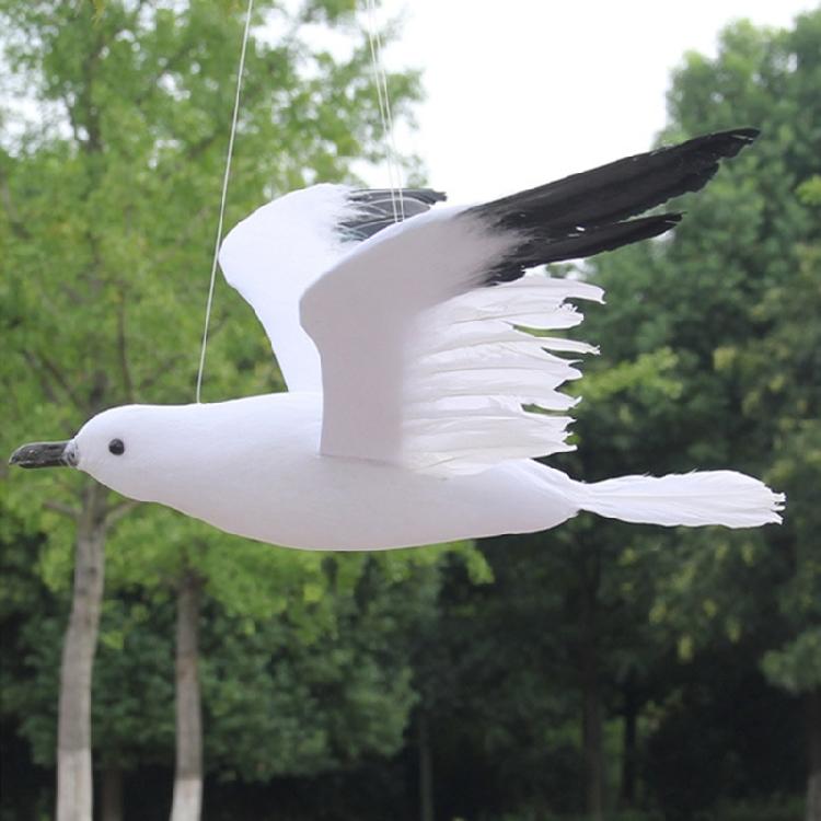 Artificial Seagulls Decors Hanging Ornament Christmas Flying Bird Pendant Seagulls Model Statue for Wedding Parties