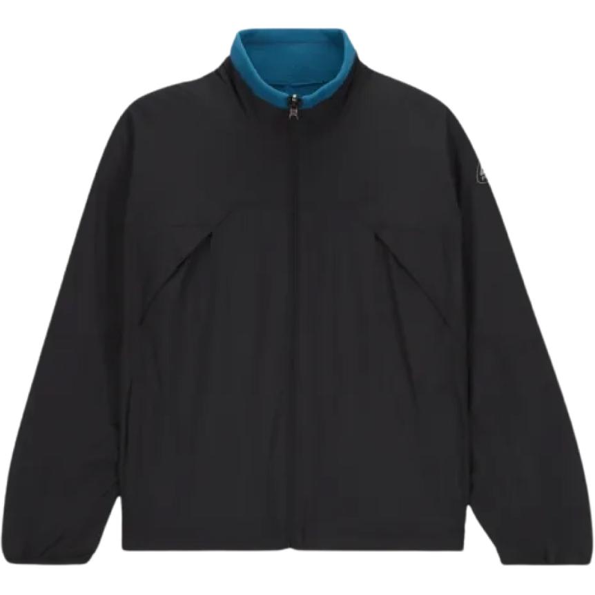 Nike Solid Color Stand Collar Zip Jacket Men Jackets Black DV9214-010