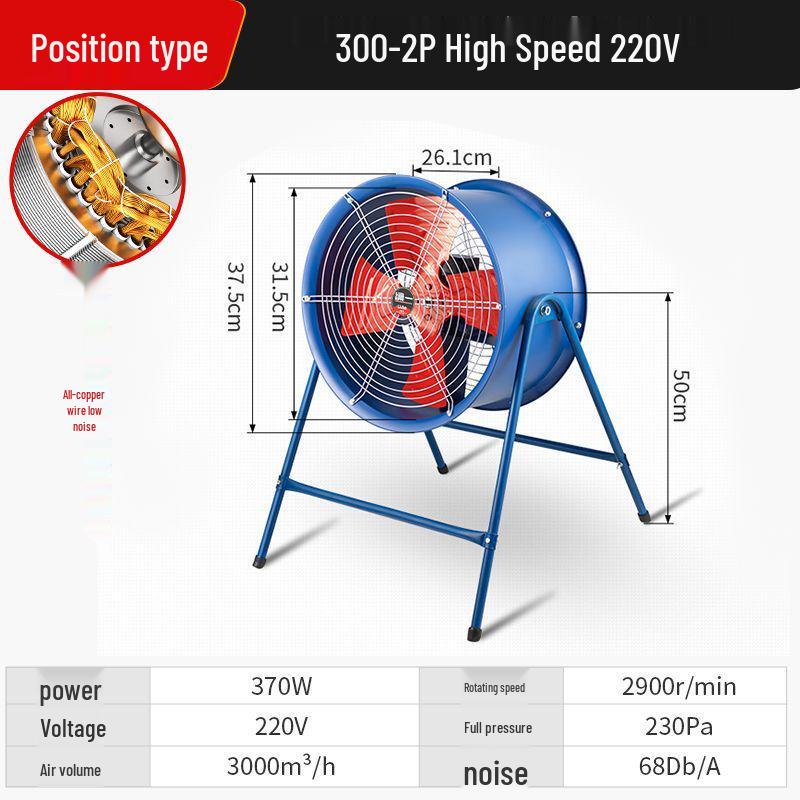 High Power Industrial SF Axial Exhaust Fan 220V/380V for Duct Ventilation & Kitchen Smoke Extraction