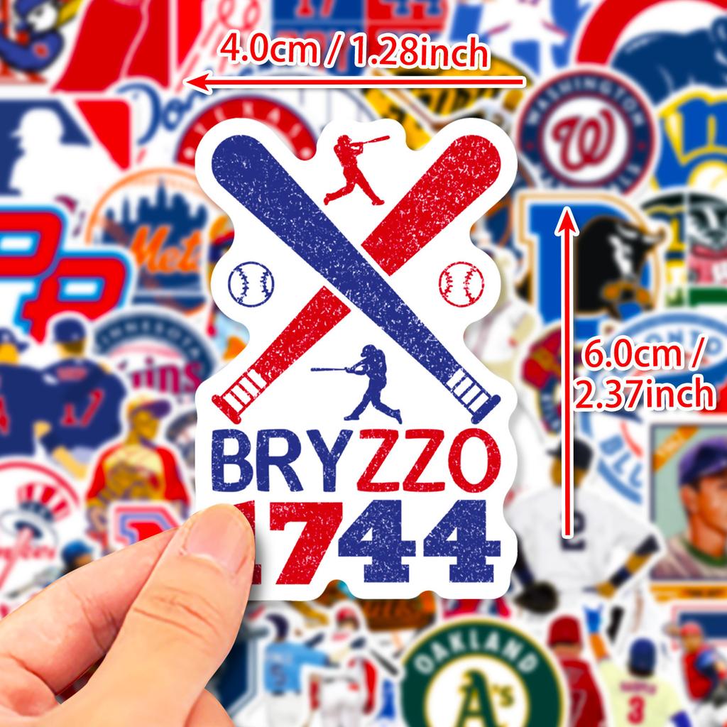 50 Baseball League Stickers Cartoon Baseball Sports Graffiti Stickers Diy Luggage Notebook Stickers