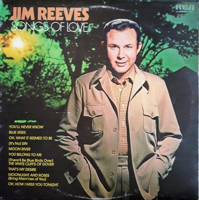 LP Record JIM REEVES - Songs Of Love SF8444 RCA Victor 1975 UK Country/Folk Used