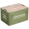 Camping Storage Box with Wooden Lid