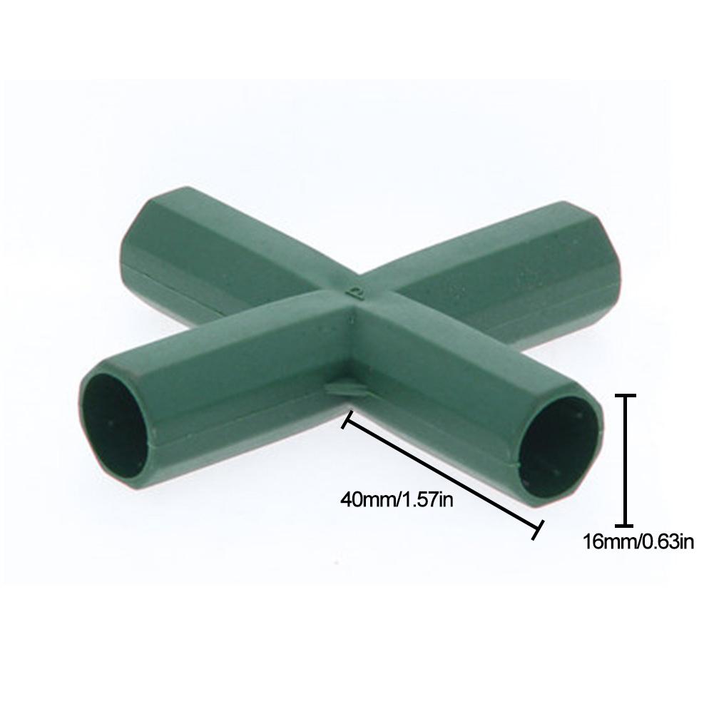 1Pc 16mm Plastic Pipe Fitting Stable Support Heavy Duty Flower Stand Greenhouse Frame Building Connector Garden Plant Accessorie