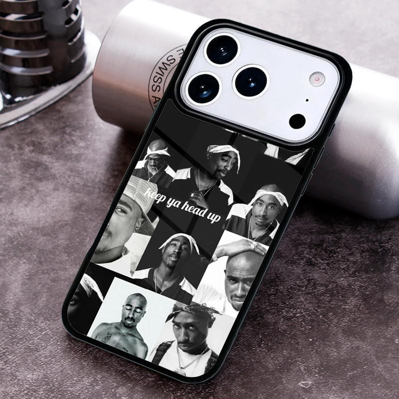 Rapper 2pac Singer Tupac Phone Case for iPhone 17 16 15 Pro Max Air 14 13 12 11 Plus Shockproof Capa Cover