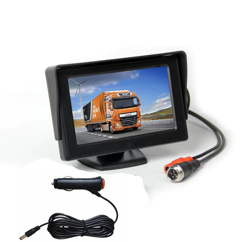 JISUIDA car rearview camera display night vision 4.3" TFT LCD HD screen parking LED parking camera is used for parking.