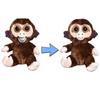 Feisty Pets Grin Monkey RANGS Japan Facetippet Smile Monkey Plush Toy with Changing Facial Expressions -