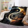 Natur Yin Yang Chinesische Tai Chi Bagua Weiche Flanelldecke für Betten Schlafzimmer Sofa Picknick, Überwurfdecke zum Zudecken Outdoor Nickerchen Geschenk