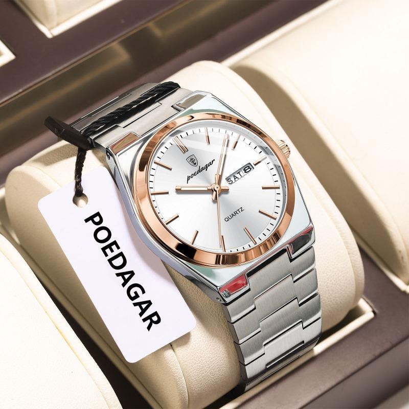 New Top Brand New Ultra-thin Men's Watch Waterproof Luminous Quartz Student Double Calendar Watch