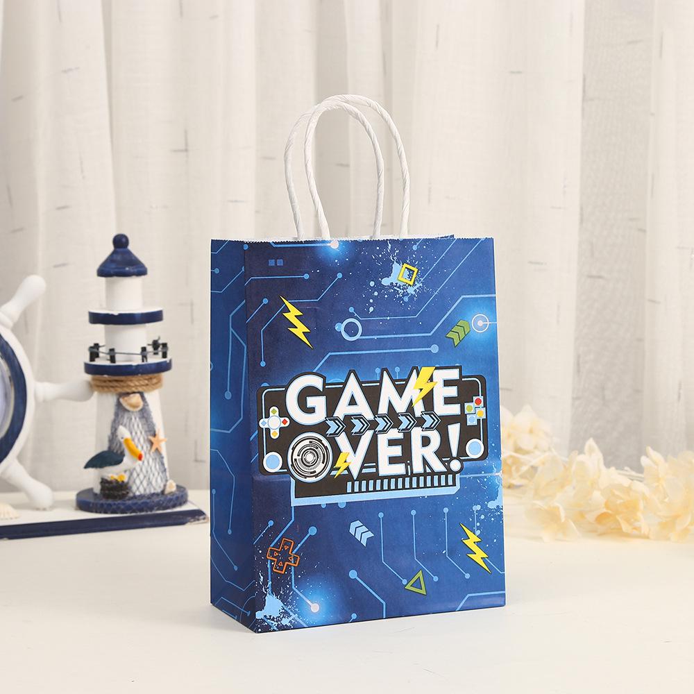 StoBag, Game Gift Bags with Handles, Go Win, for Game Party supplies, kids sweet Package, Reusable Paper,12/30pcs