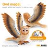 Animal Model Pvc Flying Owl Figurine For Children Educational Display