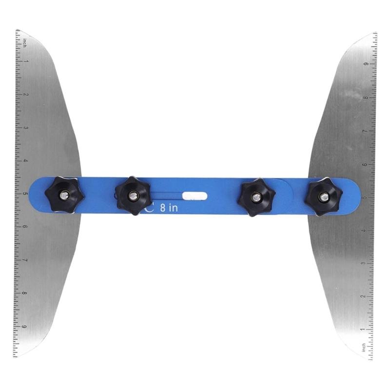 Stair Tread Template Tool 11in-60in Alloy Stair Tread Measuring Tool Stair Tread with Scale for Risers Partition Drywall
