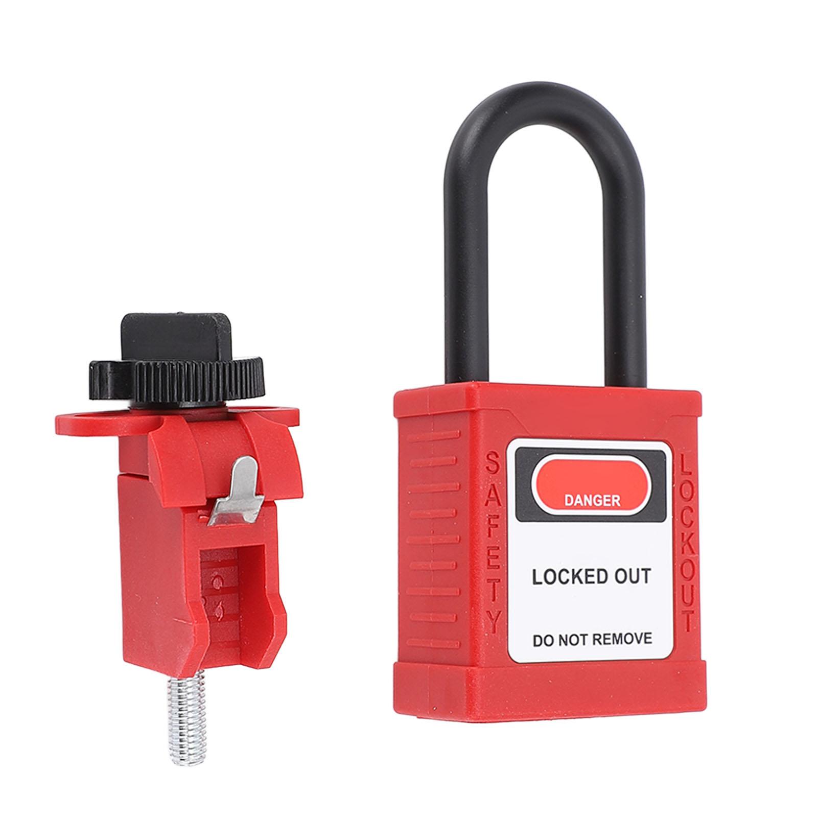 

Lockout Tag Out Padlock Set Insulated Anti Loss Safety Padlock with Circuit Breaker Lockout Device 2 Keys for Valve