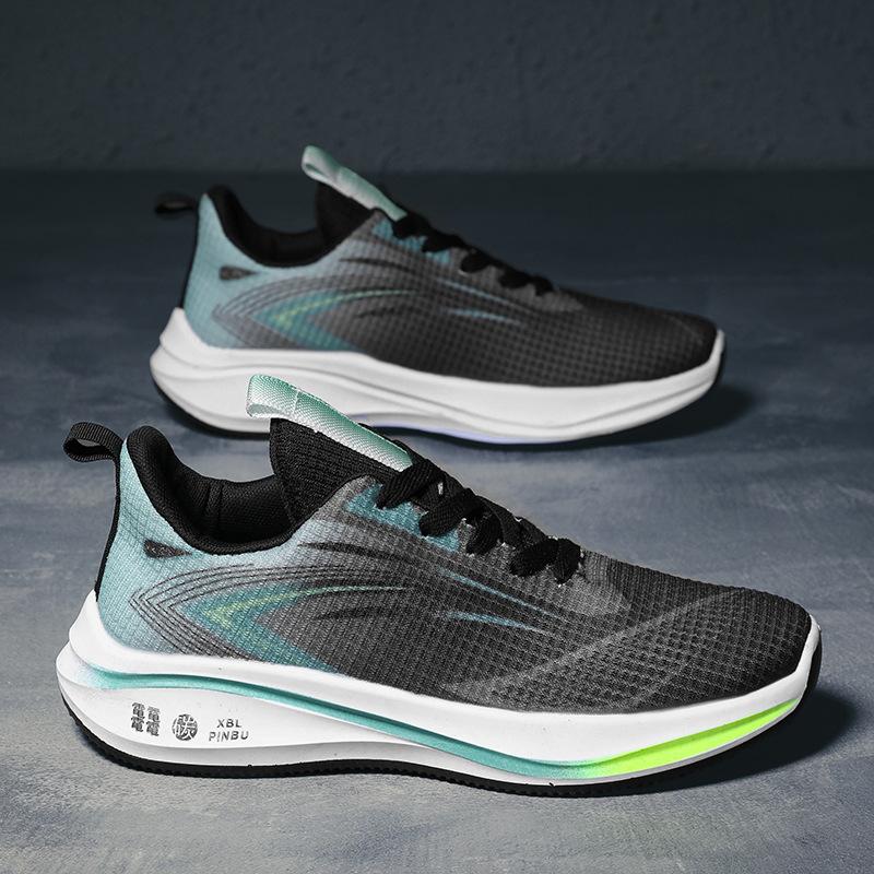 Men's Shoes Summer New Mesh Ultra-light Running Shoes Sports Shoes Breathable Shock-absorbing Soft-soled Student Shoes Lightweight Running Shoes Men