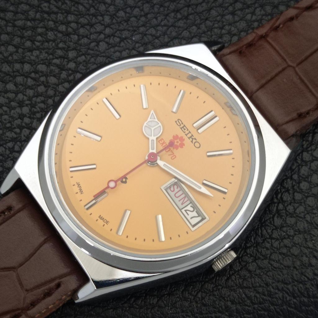 VINTAGE REFURBISHED SEIKO EXPO 70 AUTOMATIC 6309A JAPAN MENS WATCH a441833-1