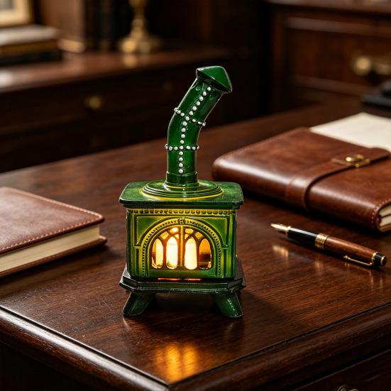 Mini-Kamin-Kerzenhalter mit LED-Kerze Dekorative flammlose Kerzenhalter Kerzenständer Tischmittelstück Feiertagsparty-Dekoration