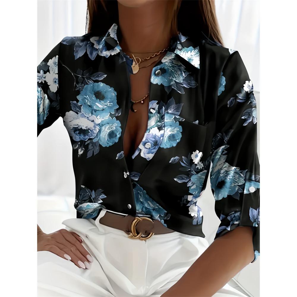 Hot Ladies Shirt 3D Print Long Sleeve Loose Shirts Hawaiian Shirts Fashion and Casual Character Size Comfortable Fabric