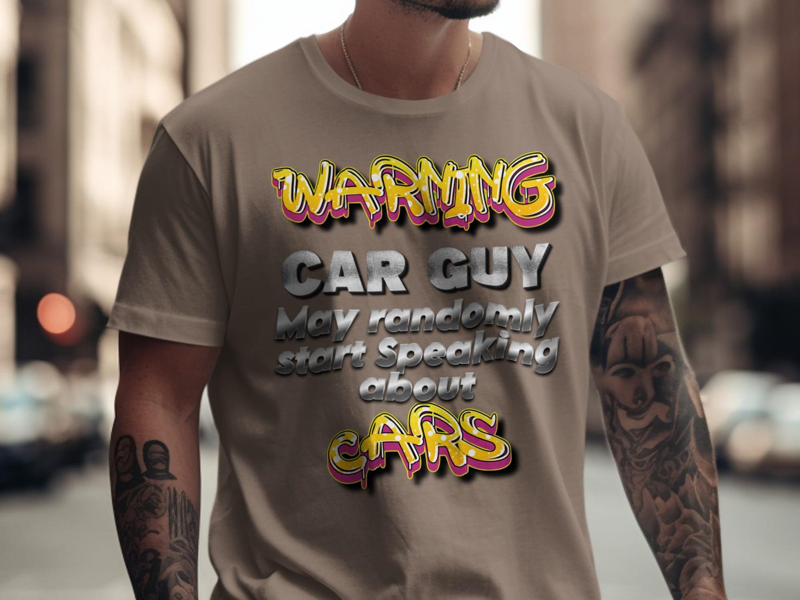 Warning Car Guy T-Shirt, Funny Automotive Enthusiast Apparel, Mechanic Gift XL