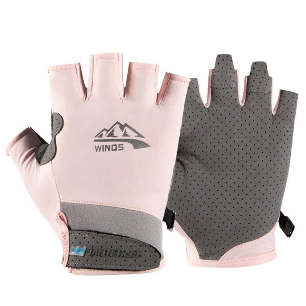 1 Pair Breathable Fitness Gloves Anti-lost Half-finger Mittens Cycling Gloves  Outdoor