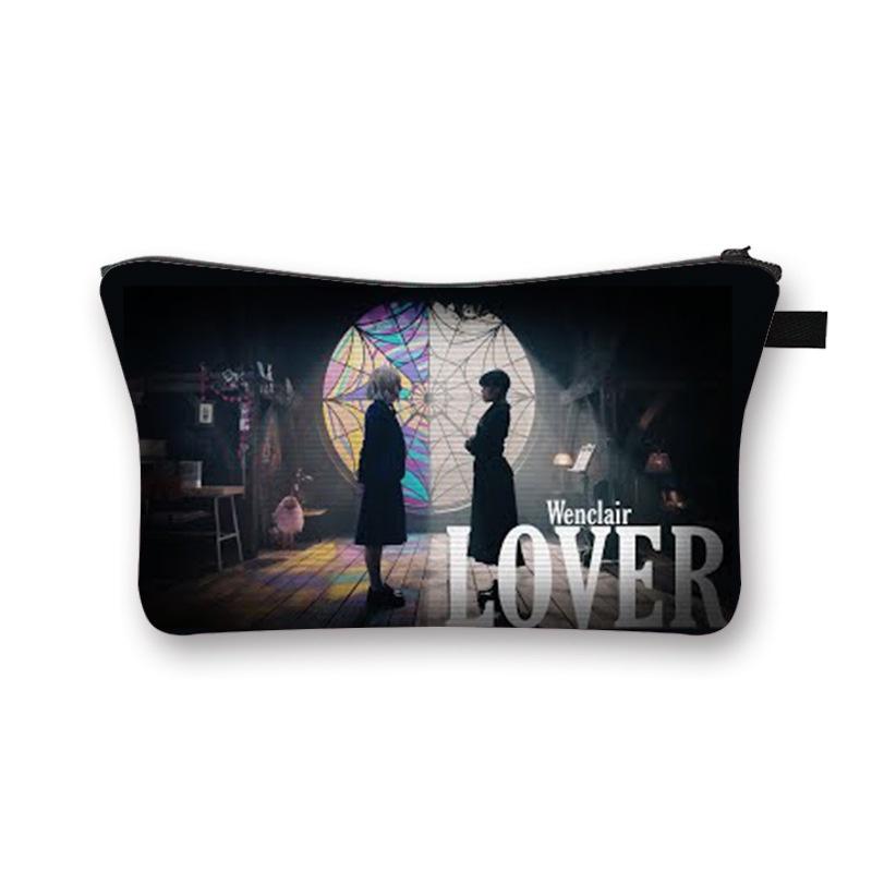 

Среда Семейка Аддамс Сумка-тоут на молнии Большая вместимость Косметичка FaceToFace