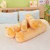 Plush Bread Bear Long Pillow With Soft Short Plush For Bed Couch Decor