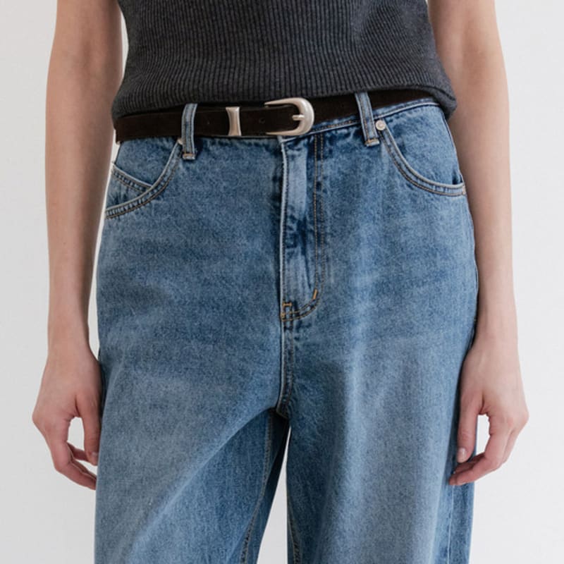 

LOEUVRE Длинный узкий ремень из натуральной замши SX5XT003_2color LIGHT BROWN_00_FREE