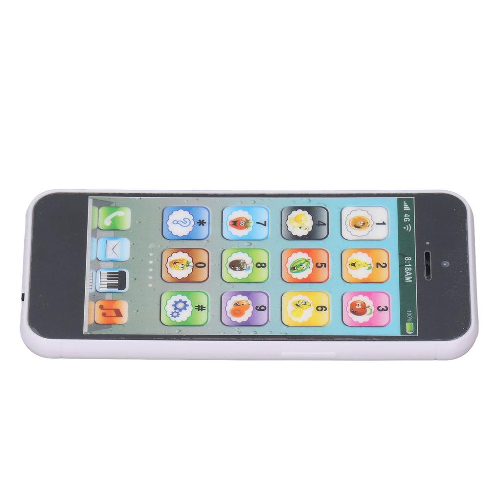 Phone Learning Machine Rechargeable Early Educational Simulation USB Learning Play Cell Phone Black