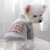 Dog Clothes Dog Cat Autumn Gray Handsome Open Button Jacket Sweater Small Medium Dog Two-legged Lettered Slogan Hoodie Pink