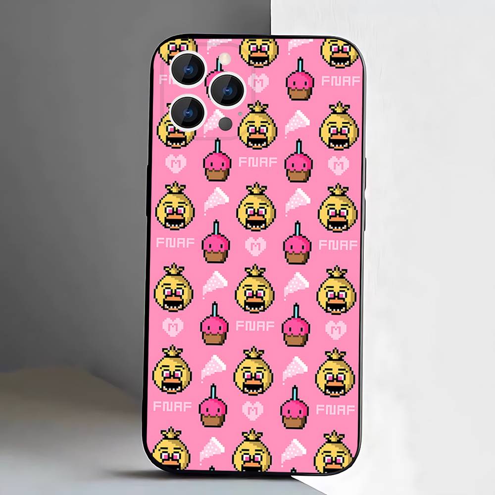Five-Nights-At-Freddys F-Fnaf Phone Case For iPhone 17,16,15,14,13,12,11,Pro,XS,Max,XR,Plus,E,SE4,Mini Black Soft Cover