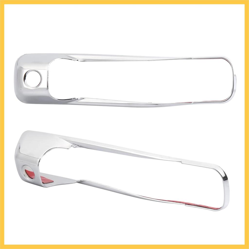 4pcs Chrome Plated ABS Exterior Side Door Handle Cover Trim for Dodge for Ram 1500 for Jeep Commander Grand Cherokee 2006-2010 Silver Tone Outer Door