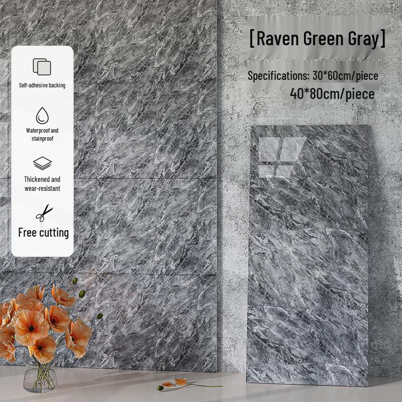 3D Waterproof Oil-Proof Tile Sticker for Kitchen and TV Wall Renovation.