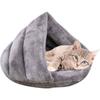 Semi-enclosed Cave Bed AIMOONSA for Cat &; Small Dog M 60×50×32 Cm – Grey
