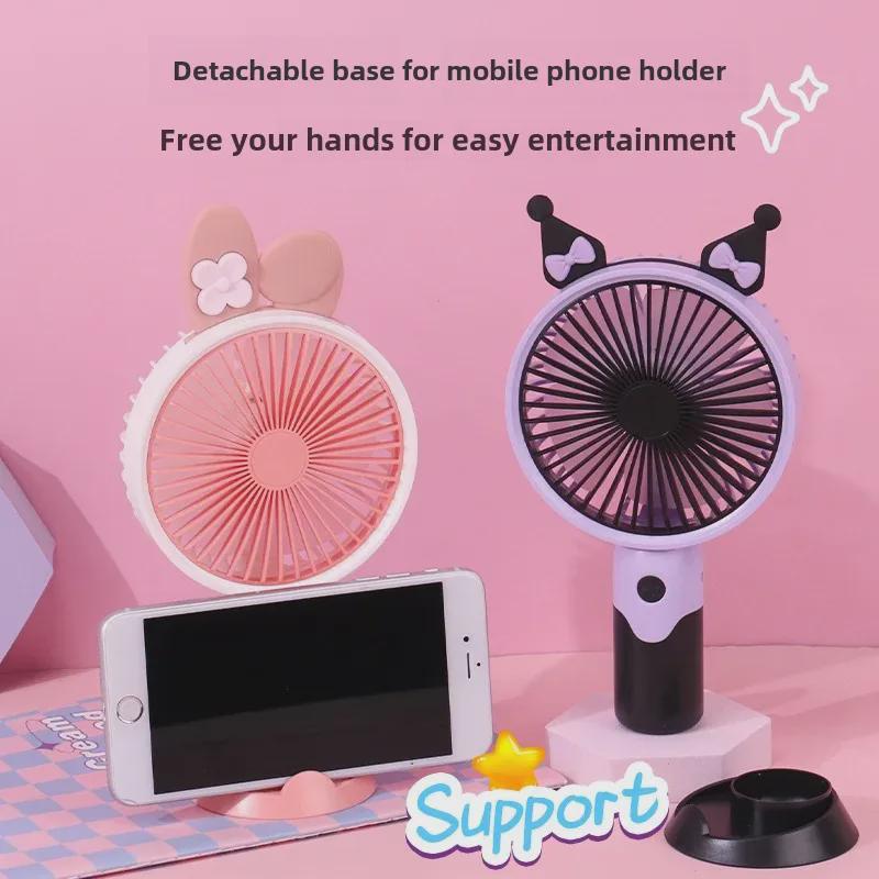 Ventilator portabil USB cu desene animate - Mini ventilator electric de birou pentru uz exterior