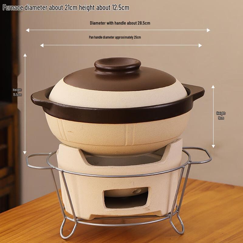 Vintage Clay Charcoal Stove Set