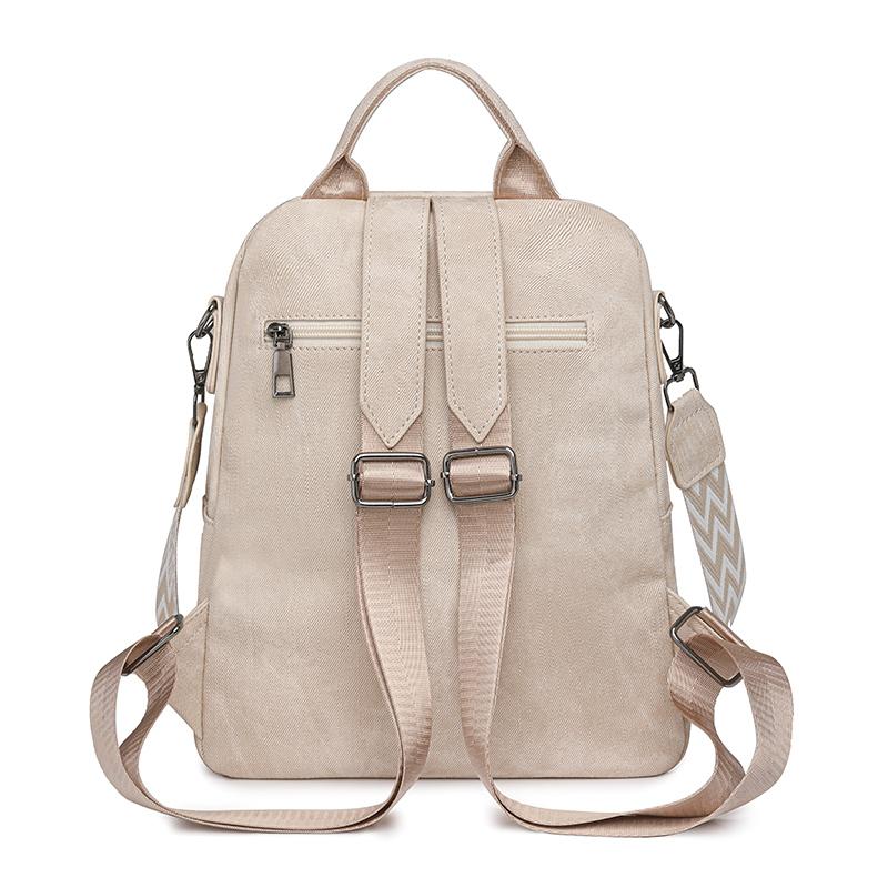 Women's Large Capacity Backpack Soft Leather Multi-Purpose Shoulder Bag