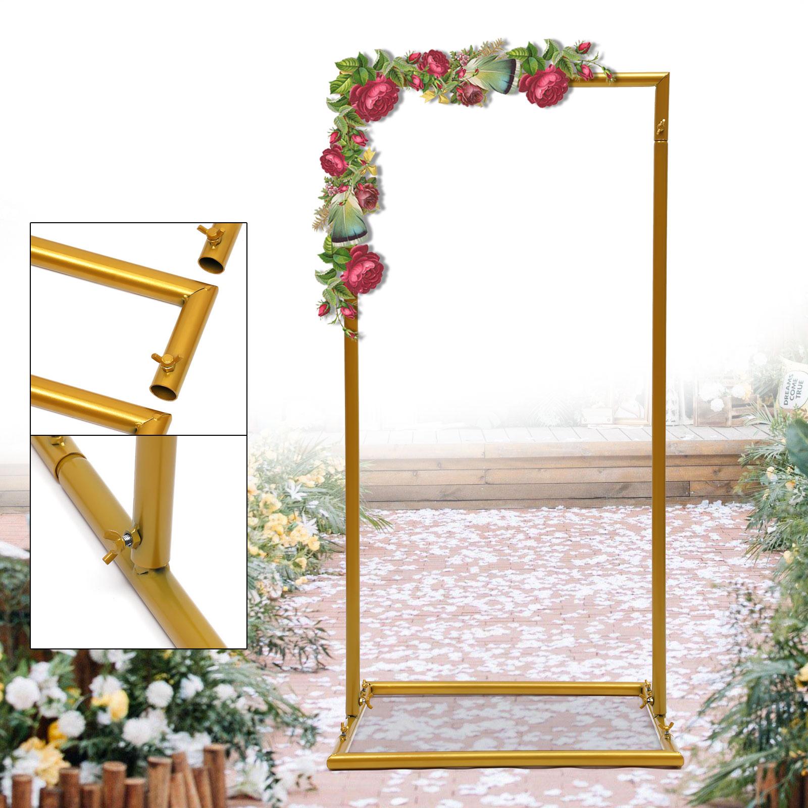 

Floor Mounted Party & Holiday DIY Decoration, Gold Square Wedding Arch Atmosphere Maker, 22.05lbs load-bearing capacity DIY Rack золотой