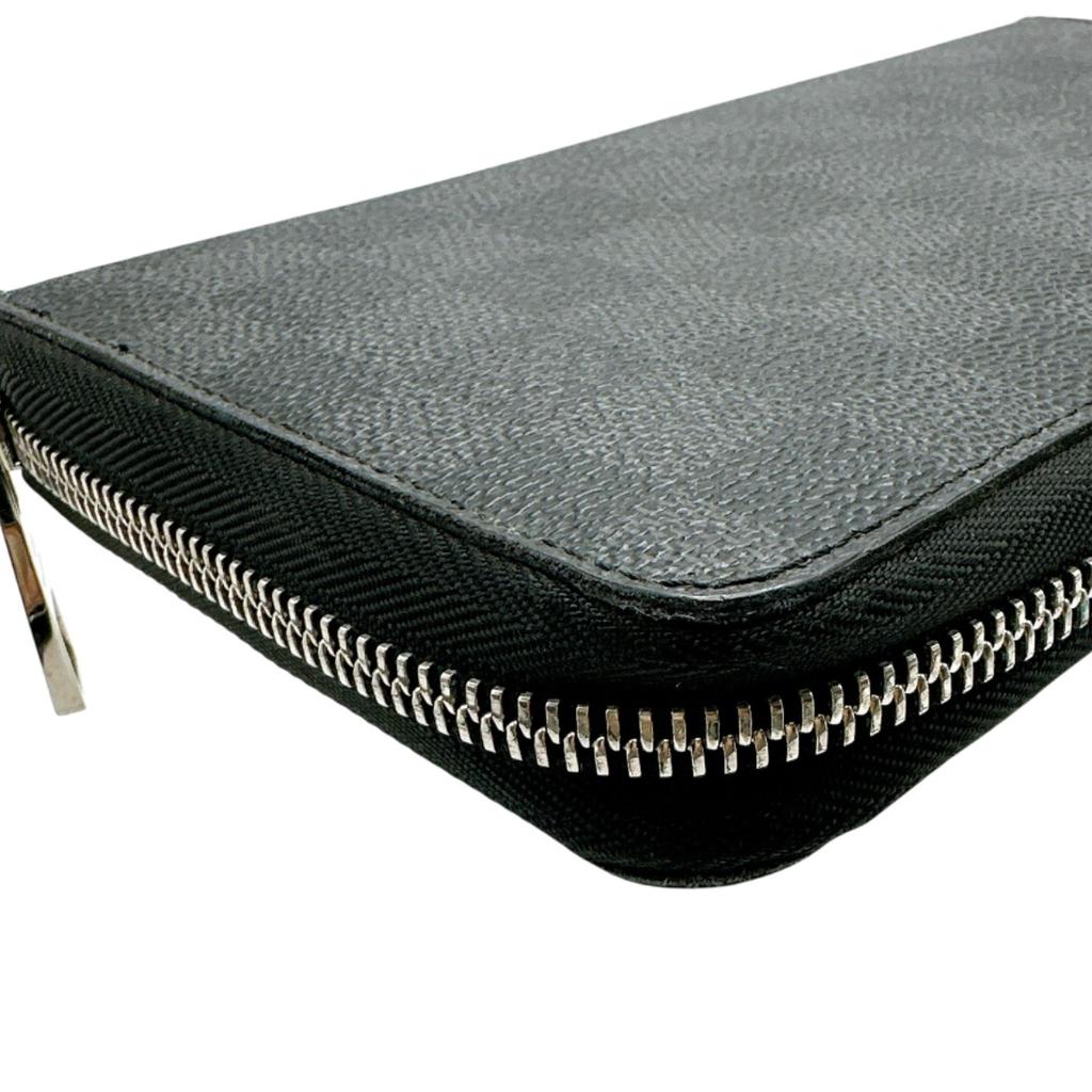 LOUIS VUITTON Damier Zippy Organizer NM  Damier Grafitto Graphite unisex N60111 Used